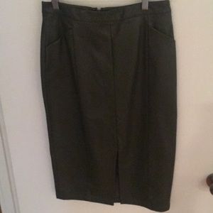 Faux green leather pencil skirt - never been worn